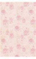 Vintage Pink Floral College Ruled Notebook