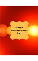 Church Announcement Log
