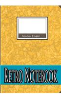 Retro Notebook Yellow, Notebook, 7 X 10 Inch 100 Sheet