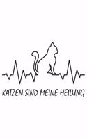 Katzen Sind Meine Heilung: Katze Katzenmama Katzenliebhaber Dina5 Gepunktet Notizbuch Punkteraster Malheft Tagebuch Planer Notizblock Kladde Journal Strazze