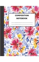 Composition Notebook: Composition Notebook For Kindergarten: Pretty Wide Ruled Paper Notebook Journal - Wide Blank Lined Workbook for Teens Kids Students Girls for Home S