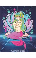 2020 Anime Weekly Planner dated with to do notes: Dated calendar with to do list Manga Mermaid Gamer theme