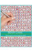 Brain game word search activity book for adult