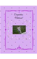 Composition Notebook: 7.44x9.69 inch 100 page college ruled Paperback writing pad with funny Alpaca design