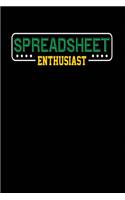 Spreadsheet Enthusiast: Black, Yellow & Green Design, Blank College Ruled Line Paper Journal Notebook for Accountants and Their Families. (Bookkeeping and Tax Season 6 x 9 