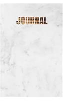 Journal: Marble Journal White Marble with Gold Lettering - Marble & Gold Journal 100 Lined Pages 6 X 9 Size Marble and Gold Collection - Journal, Notebook, Diary, Composition Book