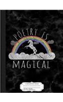 Vintage Poetry Is Magical Composition Notebook: College Ruled 93/4 X 71/2 100 Sheets 200 Pages for Writing