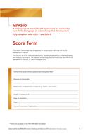 Moss-Pas (ID) Interview Score Forms