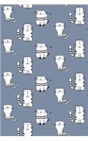 Journal Notebook For Cat Lovers Sketchy Cats Pattern 10: 110 Page Lined and Numbered Journal With Index Pages In Portable 6 x 9 Size, Perfect For Writing, Taking Notes, List Making, Journaling and Doodling(15 Wordworthy Series Lined)