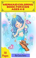 Mermaid Coloring Book for Kids Ages 4-8