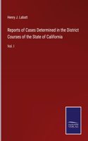Reports of Cases Determined in the District Courses of the State of California