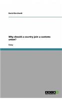 Why should a country join a customs union?