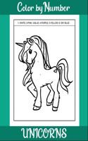 Unicorns color by number