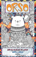 Libri da colorare per adulti - Mandala - Natura e Animali - Orso