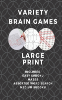 Variety Brain Games: Vol 1 - 8.5x11 Large Print for Kids, Teens, and Adults