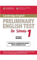 Cambridge Preliminary English Test for Schools 1 Student's Book Without Answers: Official Examination Papers from University of Cambridge ESOL Examinations