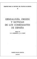 Genealogia, Origen y Noticias de los Comediantes de Espana