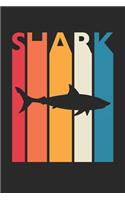 Vintage Shark Notebook - Gift for Animal Lover - Colorful Shark Diary - Retro Shark Journal