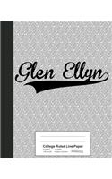 College Ruled Line Paper: GLEN ELLYN Notebook(2919 Weezag College Ruled Line Paper Notebook)