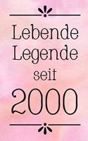 Lebende Legende 2000: DIN A5 - 120 Seiten Punkteraster - Kalender - Notizbuch - Notizblock - Block - Terminkalender - Abschied - Abschiedsgeschenk - Ruhestand - Arbeitsko