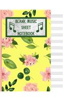 Blank Music Sheet Notebook