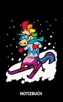 Notizbuch: Skifahrendes Einhorn - Personal Organizer für Skifahrer