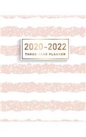 2020-2022 Three Year Planner: Glitter White Pink Cover 3 Year Monthly Planner 2020-2022 Schedule Organizer 36 Months Calendar for Next Three Years Agenda with Holiday Appointment(5 3 Year Planner, 2020-2022 Three Year Monthly Calendar Diary)