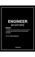 Engineer's Lined Notebook. Notes & Exercise Book (Black)