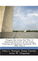 Prepare the Army for War