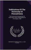 Publications of the University of Pennsylvania