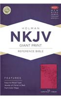 Giant Print Reference Bible-NKJV: New King James Version, Pink, Leathertouch, Holman Reference Bible