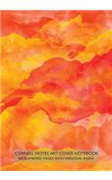 Cornell Notes Art Cover Notebook 160 Numbered Pages with Personal Index