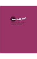Hexagonal Grid/Graph Paper Notebook, 160 Pages, Grey Hexagons / White Lines, Plum Cover: Hexagonal Series, 8.5"x11", For Graphs, Gaming, Notes, Sketching, Mapping and More