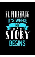 St.Petersburg It's Where My Story Begins: St.Petersburg Graph Paper Notebook with 120 pages 6x9 perfect as math book, sketchbook, workbook and diary