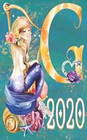2020 Weekly Planner - Monogram Mermaid Initial 