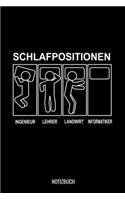 Schlafpositionen Informatiker Notizbuch