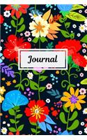 Floral Journal 6x9 Lined Diary Softcover Notebook