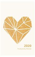 2020 Productivity Planner: Accomplish your goals. Set your goals and review the progress. Personal and professional to-dos, agenda, Gratitude section and more. 8.5" x 5.5". Po