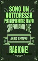 Sono Un Dottoressa Per Risparmiare Tempo Supponiamo Che Abbia Sempre Ragione!: Idea Libro Regalo Professione Mestiere Lavoro Taccuino Journal Blocco Quaderno Agendina Diario Giornale Per Uomini E Donne - 120 Pagine Griglia Punt