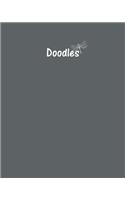 Doodles Journal - Great for Sketching, Doodling or Planning with Slate Grey Cove: 100 Pages, Wide Ruled, 8 x 10 Book, Soft Cover