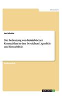 Die Bedeutung von betrieblichen Kennzahlen in den Bereichen Liquidität und Rentabilität