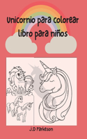 Unicornio para colorear libro para niños