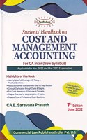Padhuka's Student's Handbook on Cost and Management Accounting for CA Inter (New Syllabus) - 7/edition, 2022