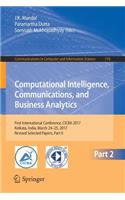 Computational Intelligence, Communications, and Business Analytics