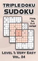 Triple Doku Sudoku 3 Grids Two 6 x 6 Overlaps Level 1