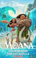 Moana Coloring Book for Kids Ages 4-8