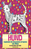 Malbücher für Erwachsene mit Blumen und Vögeln - Einfaches Level - 100 Kreaturen und Tiere - Hund
