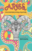 Cool Colouring Books for Adults - Animal - Thick Lines - Aries