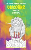 Colouring Books for Adults Easy Level - Animals - Unicorns