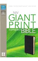 NIV, Giant Print Compact Bible, Bonded Leather, Black